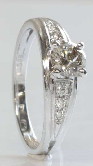 Brillantring, ca. 0.66 ct.
