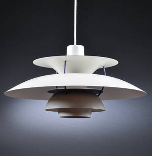 Poul Henningsen. PH5 pendel, hvid