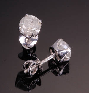 Diamant ørestikker, ca. 2.17 ct.