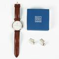 HERRARMBANDSUR Daniel Wellington, manchettknappar i silver