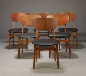 Dansk møbelproducent. Spisestole, teakegetræ 6