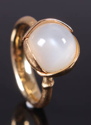 Ole Lynggaard. Lotus ring af guld og rosa guld 18 kt.