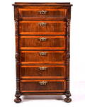 BYRÅ, 6-lådig, 181900-tal.
