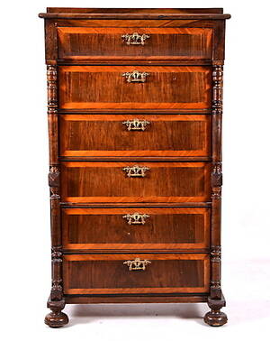 BYRÅ, 6-lådig, 181900-tal.