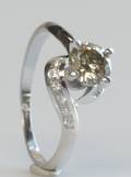 Brillantring, ca. 0.90 ct.
