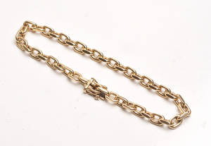 Klassisk ankerarmlænke af 14 kt. guld