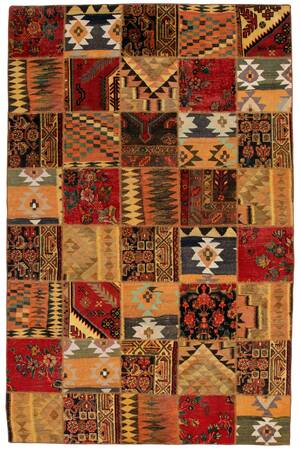 Patchwork tæppe  310 x 200 cm 
