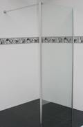 Dänisches Design, Duschwand mit Aluminium Rahmen