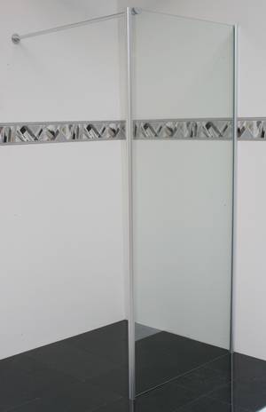 Dänisches Design, Duschwand mit Aluminium Rahmen