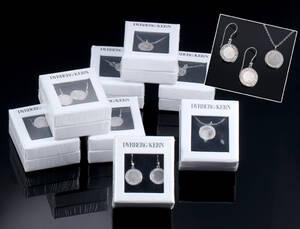 DyrbergKern. Fire Aura smykkesæt af delvist satineret sterlingsølv 8