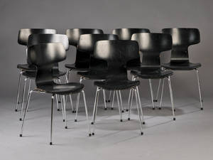 Arne Jacobsen 1902-1971. Sæt på ni stole, model 3103. 9