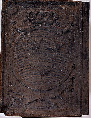 SÄTTUGNSPLATTA, gjutjärn, 1700-tal.