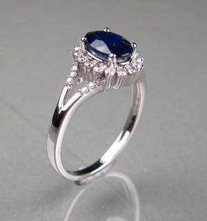 Safir- og brillantring