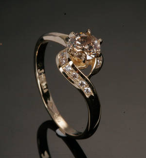 Diamantring, ca. 0.76 ct.
