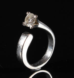Solitairering, ca. 1.012 ct.
