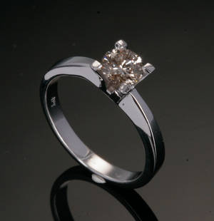Diamant solitairering, ca. 0.63 ct.