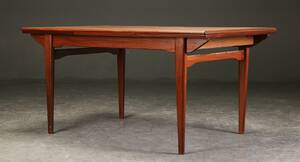 Spisebord af teak, hollandsk udtræk, 1960erne