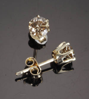 Diamant ørestikker, ca. 1.12 ct.