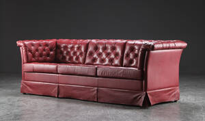 Tre-pers. sofa, læder, dansk møbelproducent