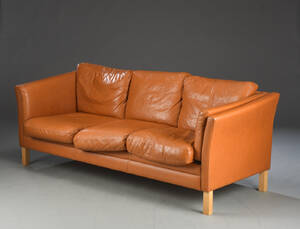 Møbelproducent. Tre-pers. sofa, læder