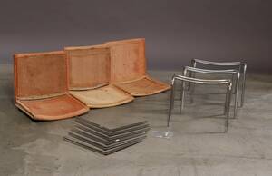 Hans J. Wegner. Tre lufthavnsstole, model AP38 3