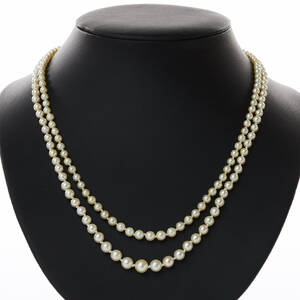 Collier 2 st med odlade pärlor