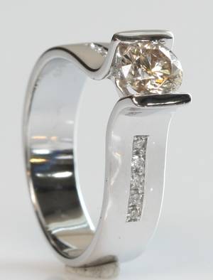 Brillantring, ca. 0.86 ct.