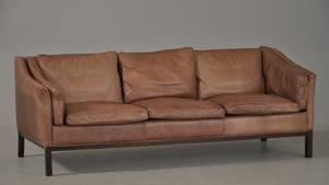 Stouby Tre pers. lædersofa