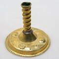 LJUSSTAKE. Barock, 1700-tal, präglad mässing. 