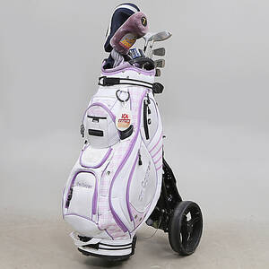 GOLFBAG dam med KLUBBOR 14 st, 1900-tal.