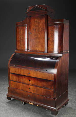 Chatol af mahogni med overdel, 1800-tallet