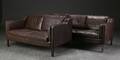 Stouby. Tre-pers. sofa samt to-pers. sofa, læder 2