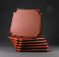 Hans J. Wegner. Løse hynder til Y-stolen, cognac læder 6