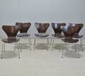 6 st. stolar, Sjuan, Arne Jacobsen, Fritz Hansen, Danmark,
