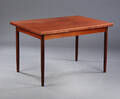 Dansk møbelproducent 1960-erne. Spisebord med hollandsk udtræk af fineret teak