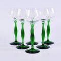 REMMARE, 6 st. glas med etsad dekor, 1900-tal.