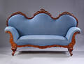 Nyrococo sofa af mahogni, 1800-tallets anden halvdel.