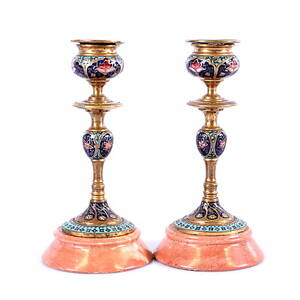 LJUSSTAKAR,Cloisonnésten, sekelskiftet 1900.