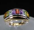 Regenbogen - Ring mit Edelsteinen