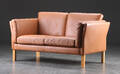 To-pers. sofa, læder, dansk møbelproducent