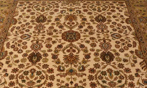 Persisk Kashan, håndknyttet tæppe, uld på bomuld, 201x205 cm Denne vare er sat til omsalg under nyt varenummer 5058062
