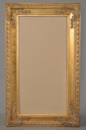 Stor Pragtramme af forgyldt træ ca. 200x120 cm.