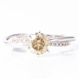 Ring 14 k vitguld med diamanter