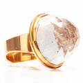 Ring 18 k guld rutilkvarts