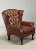 Chesterfield stil. Wingchair øreklapstol