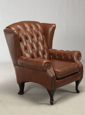 Chesterfield stil. Wingchair øreklapstol