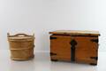 HINK MED LOCK samt skrin, furu, daterad 1754