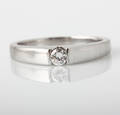 Brillant solitairering, i alt ca. 0.12 ct