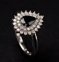 Safir- og brillantring