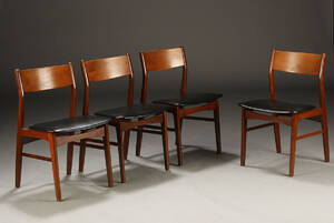 Dansk møbelproducent. Spisestole, teaktræ 4